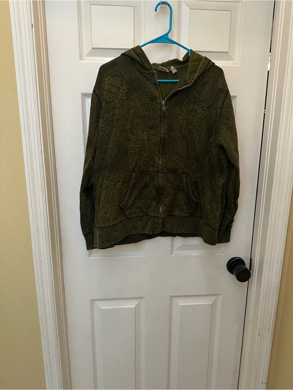 Women’s Olive Green Hooded Zip Jacket